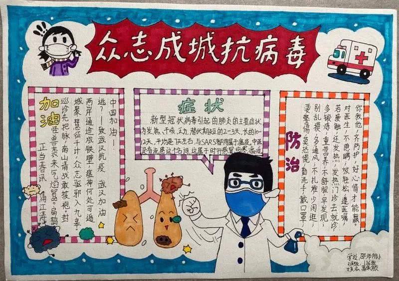 2020年疫情手抄报_预防肺炎手抄报