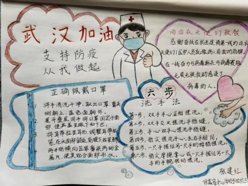 2020预防新型肺炎手抄报模板_新型肺炎画画手抄报